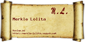 Merkle Lolita névjegykártya
